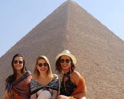 Great Pyramid Best View with 3 girls
